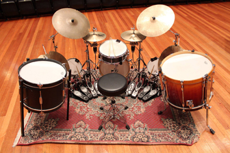 Chris Cameron's 2015 Multi-dexterous drum kit setup, as used during his Master of Arts (Music Performance) studies.