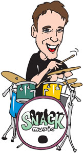 Melbourne Drummer Chris Cameron - Snack Music Cartoon Profile